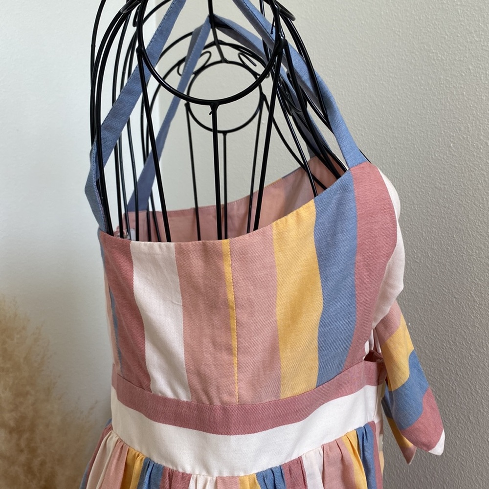 SOLD Madewell Tie Front Striped Cutout Dress NWOT - Picture 9 of 11